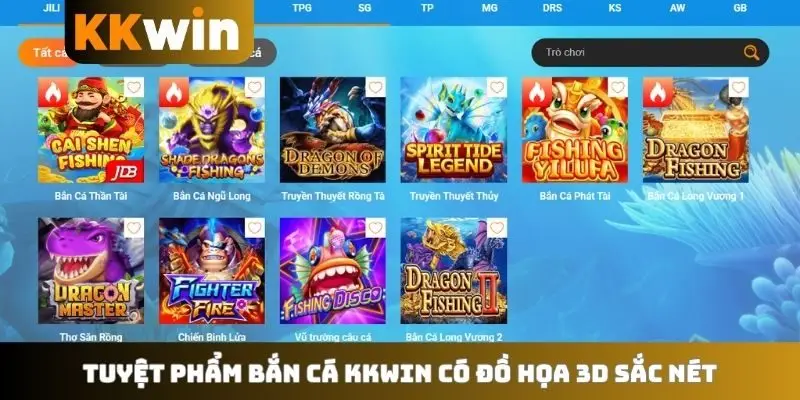 Tuyệt phẩm bắn cá KKWIN có đồ họa 3D sắc nét